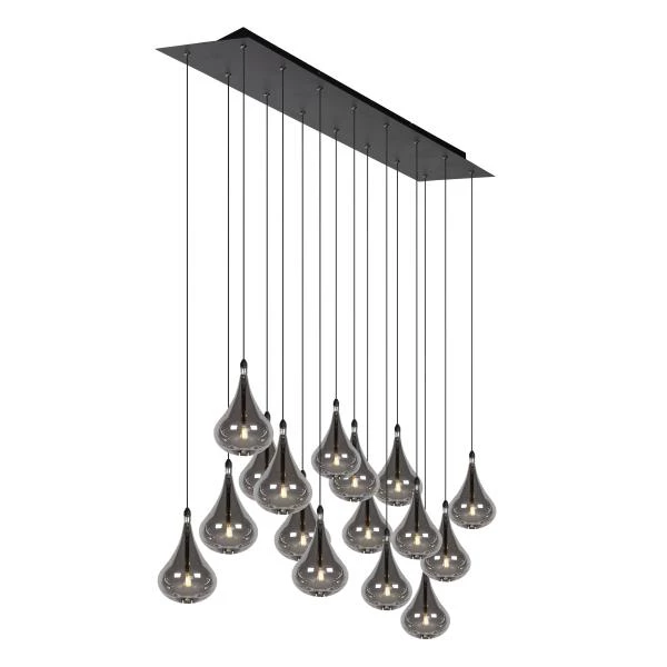 Lucide TEARS - Lámpara colgante - LED Regul. - G4 - 16x1,5W 3000K - Negro - detalle 3